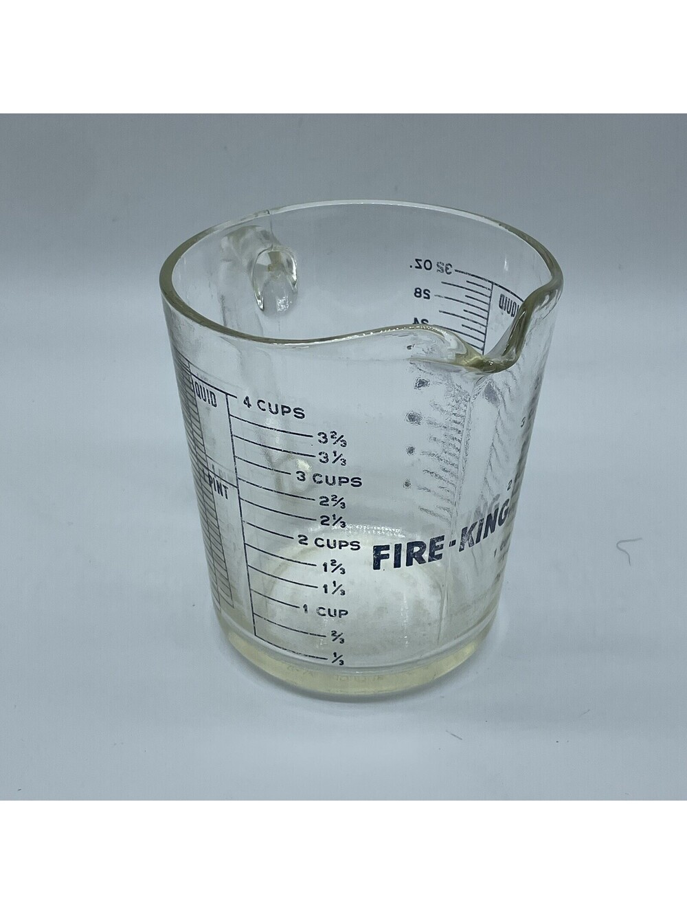 VTG Anchor Hocking Fire King 4 Cups/1Qt. Glass Measuring Cup Blue Print